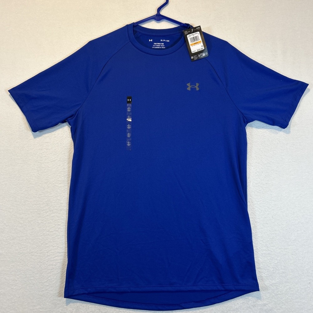 Under Armour 1326413 Mens Training UA Tech 2.0 T-Shirt Short Sleeve Blue Small
